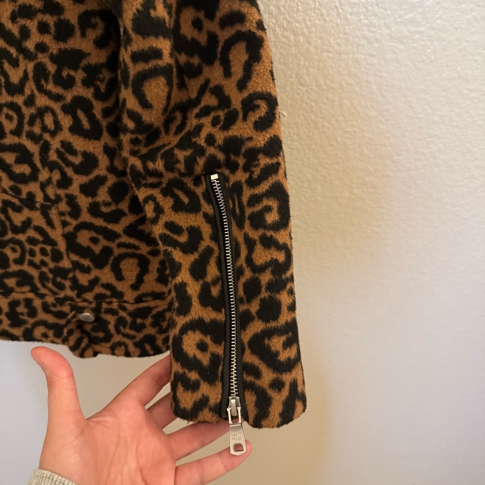 Anthropologie Avec les Filles Leopard Print Women's Jacket - Picture 7 of 8